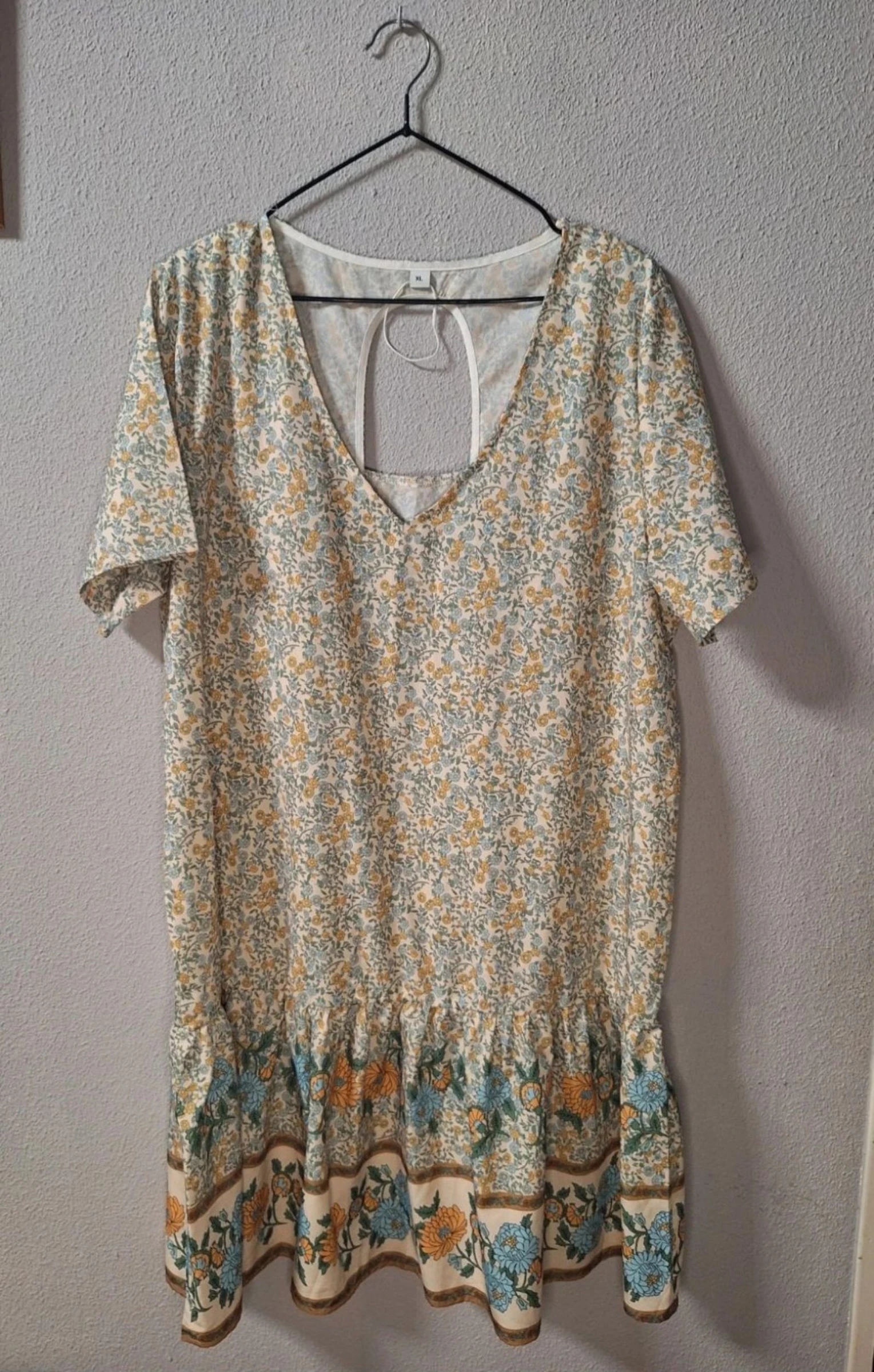 Vestido boho floral espalda abierta volante verano – photo 4
